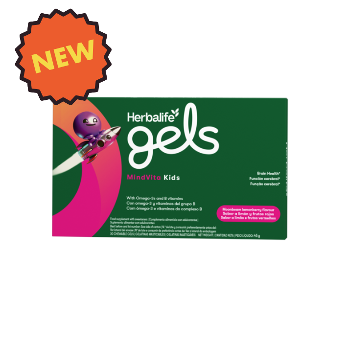 MindVita Kids Herbalife Gels Limão e Frutos Vermelhos 30 gelatinas mastigáveis