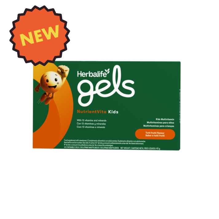 NutrientVita Kids Herbalife Gels Tutti Frutti 30 gelatinas mastigáveis