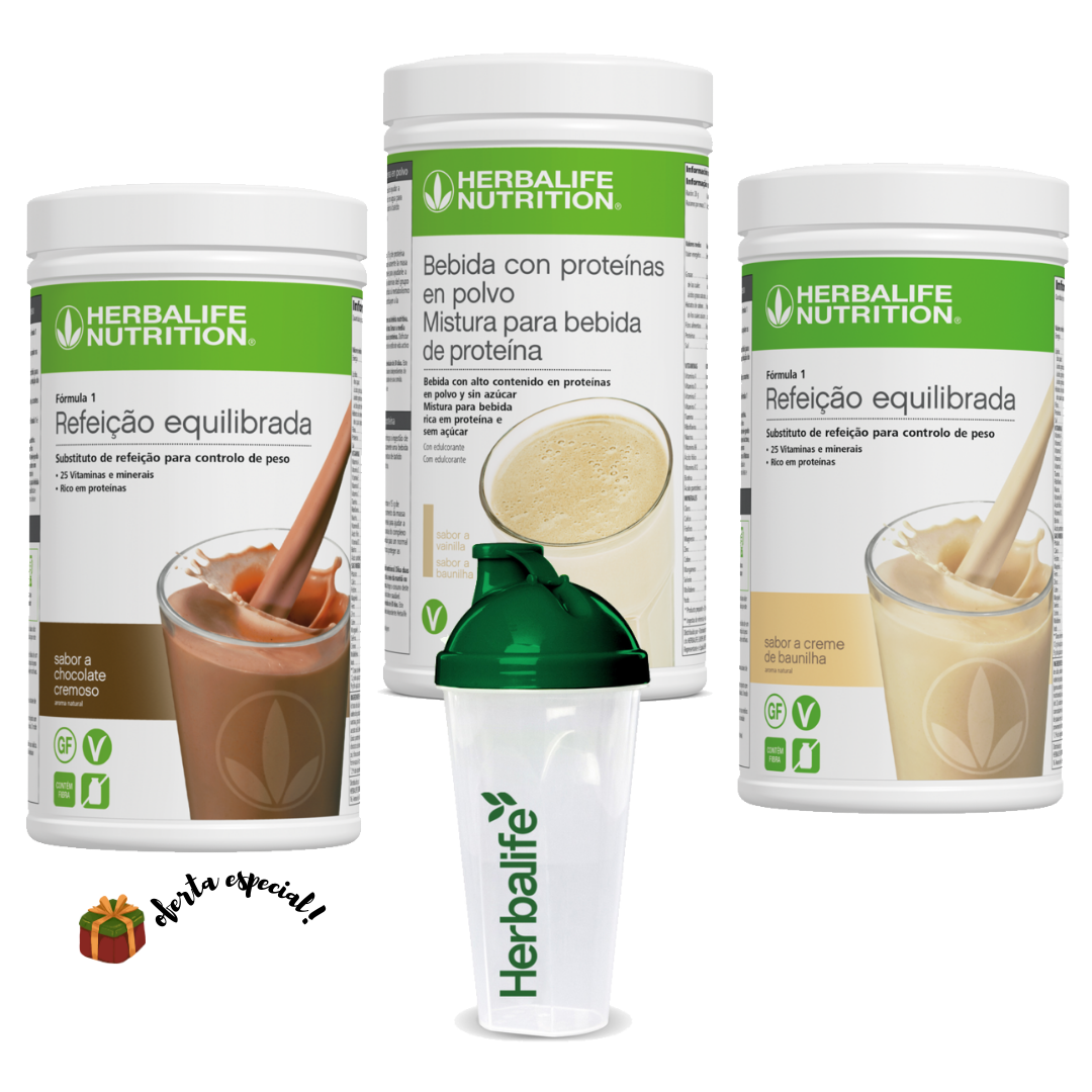 KIT DE CONTROLO DE PESO 1 - Dobro Fórmula 1, Mistura para Bebida Proteica Baunilha